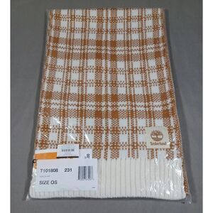Timberland Scarf Womens Wheat Buffalo Plaid‎ One Size New